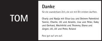 Traueranzeige von Thomas Sünder von Schwäbische Post