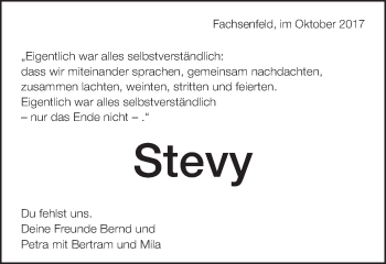 Traueranzeige von Steffen Raab von Schwäbische Post