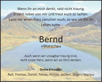 Traueranzeige von Bernd Bux von Schwäbische Post