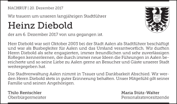 Traueranzeige von Wolfgang Bauerfeind von Schwäbische Post
