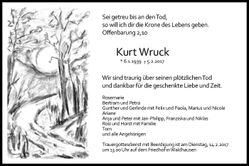 Traueranzeige von Kurt Wruck von Gmünder Tagespost
