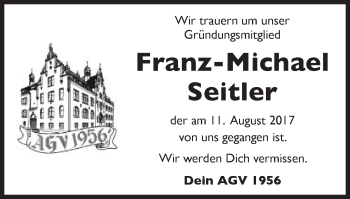 Traueranzeige von Franz-Michael Seitler von Gmünder Tagespost