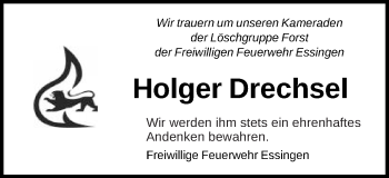 Traueranzeige von Holger Drechsel von Schwäbische Post