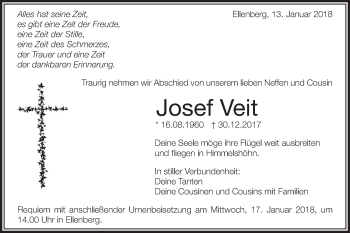 Traueranzeige von Josef Veit von Schwäbische Post