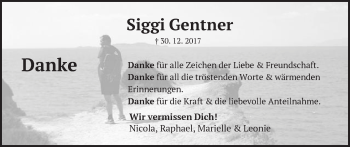 Traueranzeige von Siggi Gentner von Schwäbische Post
