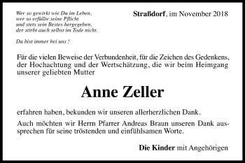Traueranzeige von Anne Zeller von Gmünder Tagespost