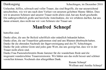 Traueranzeige von Manfred Schnepf von Schwäbische Post