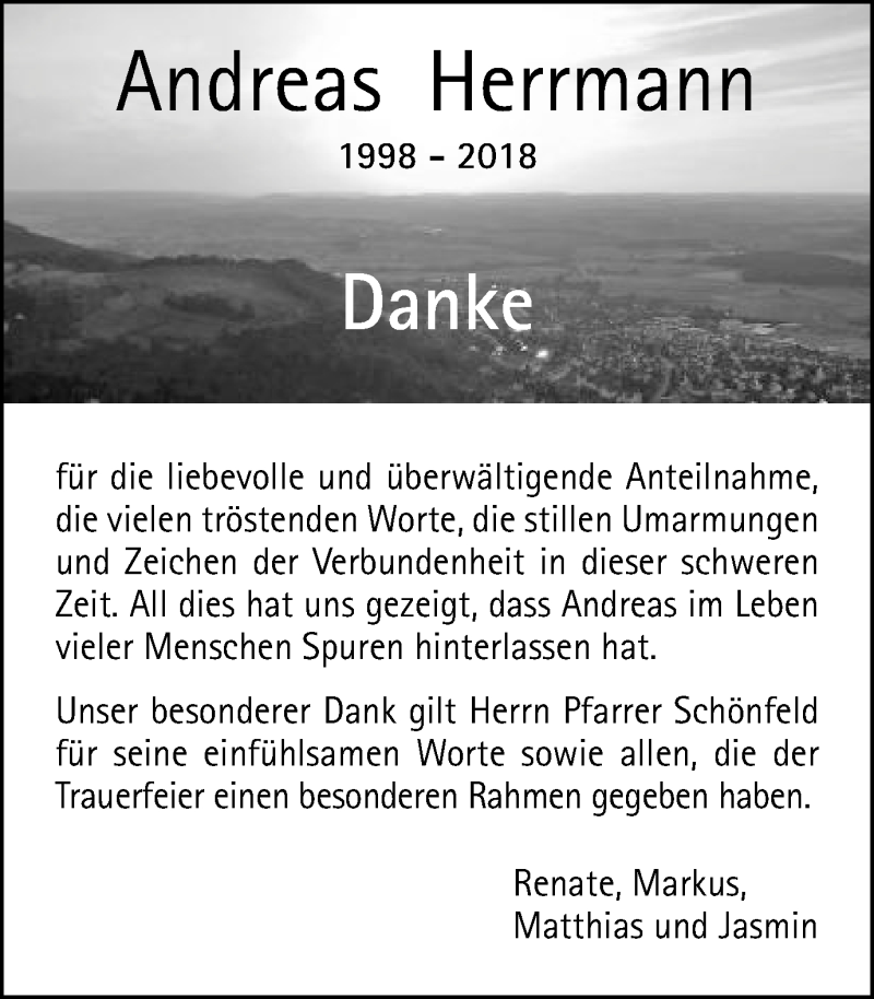  Traueranzeige für Andreas Herrmann vom 15.02.2018 aus Gmünder Tagespost