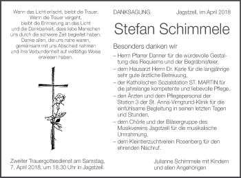 Traueranzeige von Stefan Schimmele von Schwäbische Post