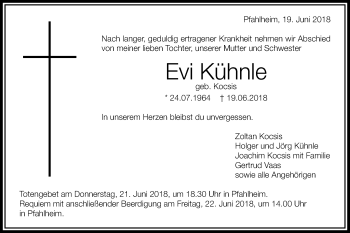 Traueranzeige von Evi Kühnle von Schwäbische Post