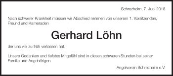 Traueranzeige von Gerhard Löhn von Schwäbische Post