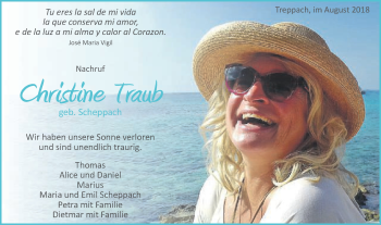 Traueranzeige von Christine Traub von Schwäbische Post