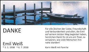 Traueranzeige von Emil Weiß von Schwäbische Post