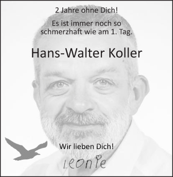 Traueranzeige von Hans-Walter Koller von Schwäbische Post
