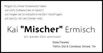 Traueranzeige von Kai Ermisch von Schwäbische Post