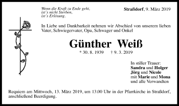 Traueranzeige von Günther Weiß von Gmünder Tagespost