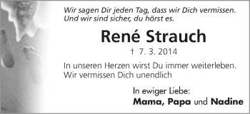 Traueranzeige von René Strauch von Schwäbische Post