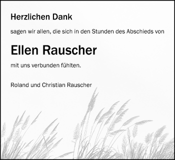 Traueranzeige von Ellen Rauscher