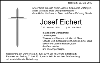 Traueranzeige von Josef Eichert