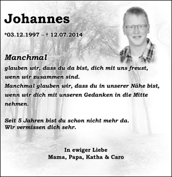 Traueranzeige von Johannes Feifel von Gmünder Tagespost