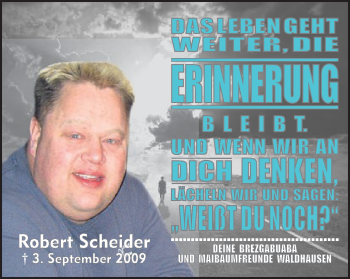 Traueranzeige von Robert Schneider von Schwäbische Post