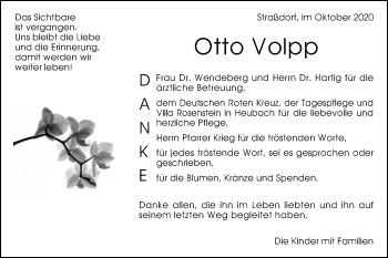 Traueranzeige von Otto Volpp von Gmünder Tagespost