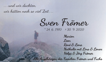 Traueranzeige von Sven Frömer von Schwäbische Post