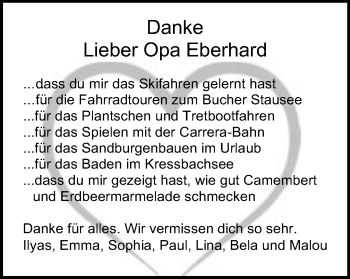 Traueranzeige von Eberhard  von Schwäbische Post