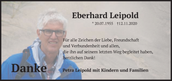 Traueranzeige von Eberhard Leipold