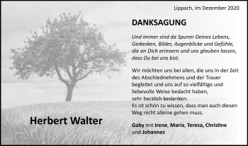 Traueranzeige von Herbert Walter von Schwäbische Post