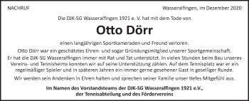 Traueranzeige von Otto Dörr von Schwäbische Post