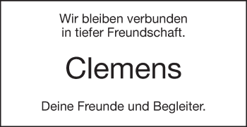 Traueranzeige von Clemens  von Schwäbische Post