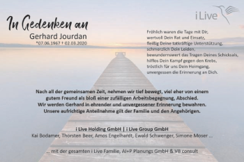 Traueranzeige von Gerhard Jourdan von Schwäbische Post
