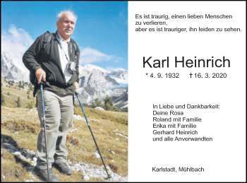 Traueranzeige von Karl Heinrich von Gmünder Tagespost