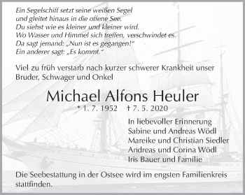 Traueranzeige von Michael Alfons Heuler von Amtsblatt_Oko