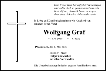 Traueranzeige von Wolfgang Graf von Schwäbische Post