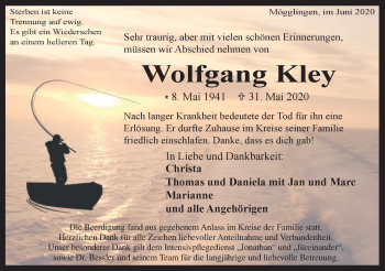 Traueranzeige von Wolfgang Kley von Gmünder Tagespost