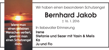 Traueranzeige von Bernhard Jakob von Schwäbische Post