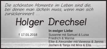 Traueranzeige von Holger Drechsel von Schwäbische Post