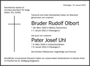 Traueranzeige von Im Gedenken  von Schwäbische Post