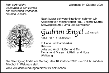 Traueranzeige von Gudrun Engel von Gmünder Tagespost
