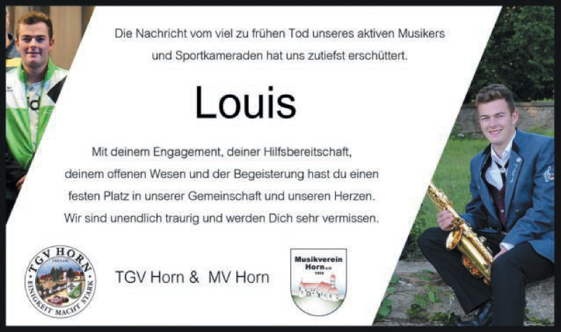  Traueranzeige für Louis Störkle vom 02.10.2021 aus Gmünder Tagespost