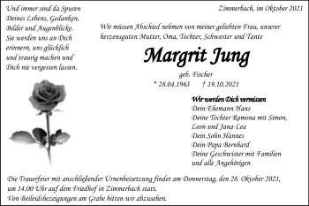 Traueranzeige von Margrit Jung von Gmünder Tagespost
