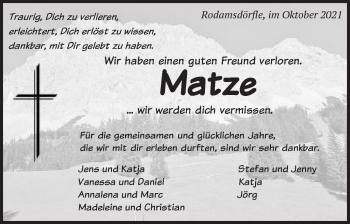 Traueranzeige von Matthias Neher von Schwäbische Post