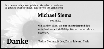 Traueranzeige von Michael Siems von Schwäbische Post