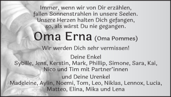 Traueranzeige von Oma Erna   von Schwäbische Post
