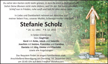 Traueranzeige von Stefanie Scholz von Schwäbische Post