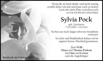 Traueranzeige von Sylvia Pock von Gmünder Tagespost