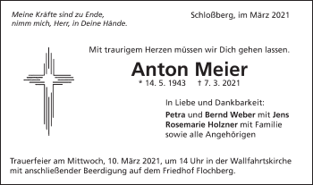 Traueranzeige von Anton Meier von Schwäbische Post