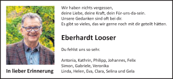 Traueranzeige von Eberhardt Looser von Schwäbische Post